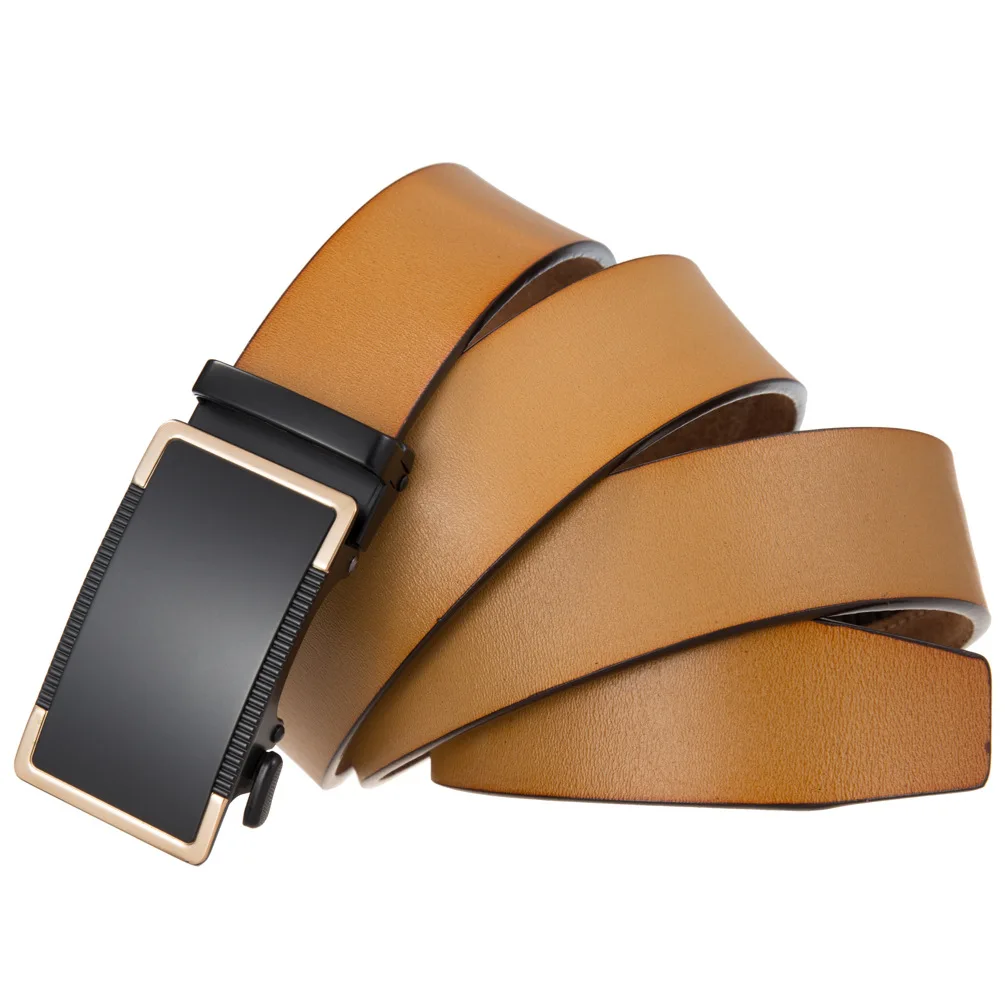 Men's Belt Automatic Buckle Genuine Leather Belts For Men 2026 Luxury Brand Male Waistband Fashion Man Strap Dropshipping B980