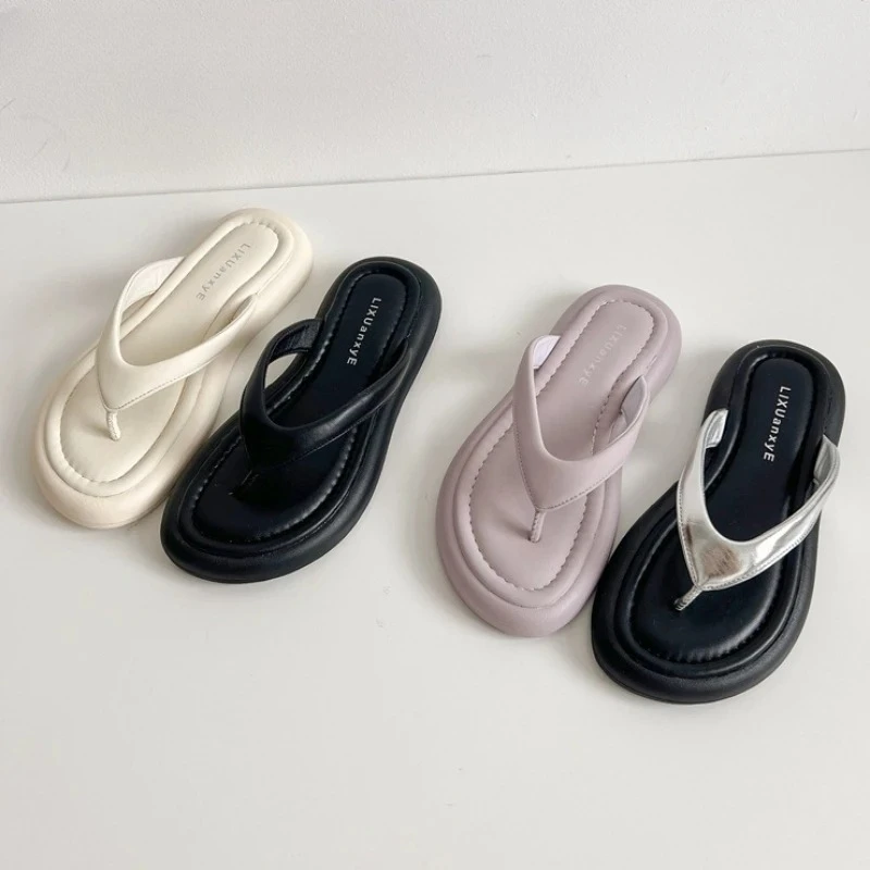 

Новые женские летние пляжные шлепанцы без шнуровки, модные повседневные отпускные тапочки, женская обувь на мягкой подошве