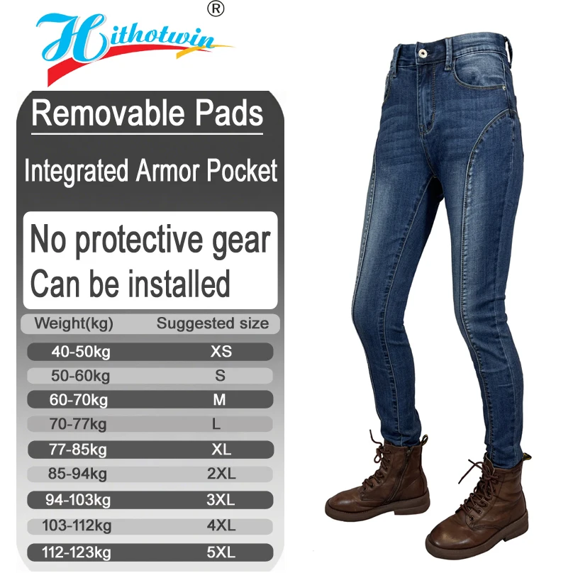 Blue Motocross Pants Women abrasion resistant motorcycle trousers with knee armor with armor pockets armor not included 905