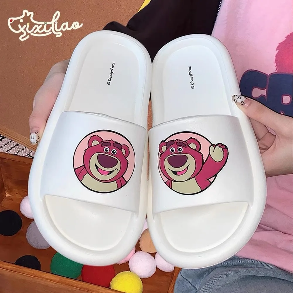 

Summer slippers for men and women, Lotso Huggin Bear, cute strawberry bear, indoor anti slip bathroom, couple's cool slippers