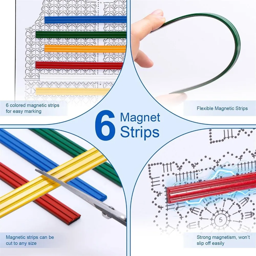 Magnetic Cross-Stitch Pattern Holder (With Color Ruler And Magnifying Ruler) -A Pattern Stand For Embroidery Enthusiasts-Hot