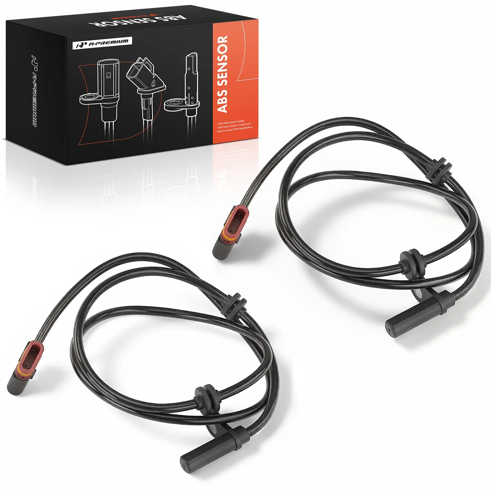 A-Premium 2Pcs Rear Driver & Passenger Side ABS Wheel Speed Sensors for Mercedes-Benz C230 2008-2009 C250 2010-2015 C300 C350