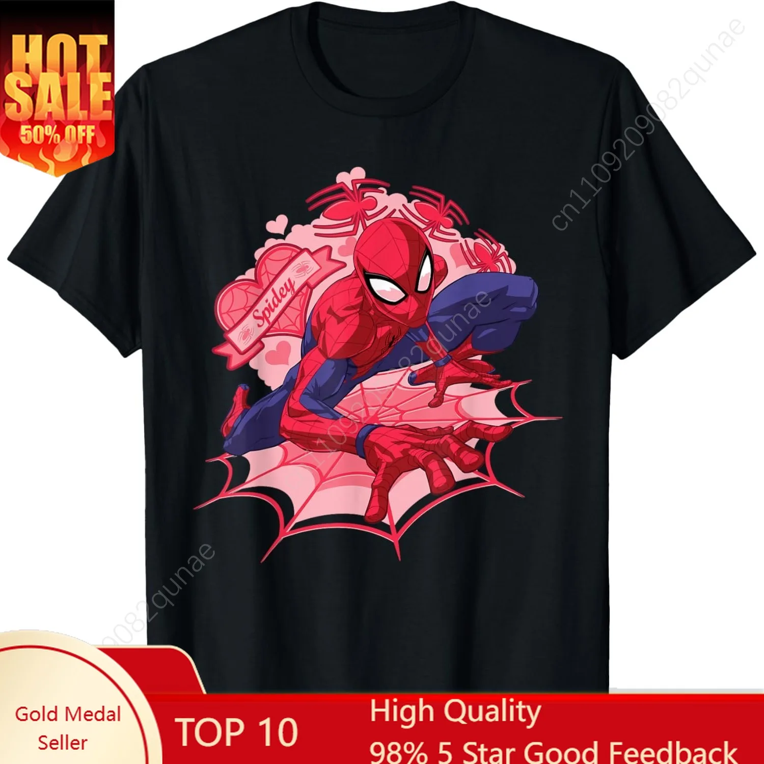 

Marvel Spider-Man Hearts Valentine's Day Unisex T-Shirt