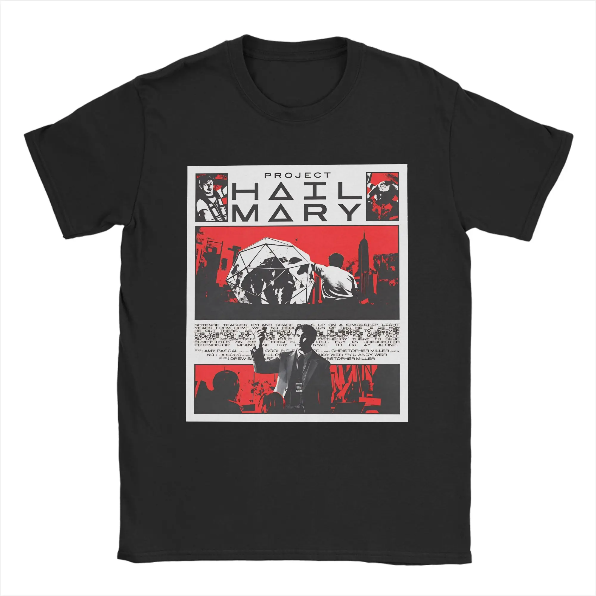 Men's T Shirt Project Hail Mary Vintage Tee Shirt Short Sleeve Crew Neck T-Shirt Pure Cotton New Arrival Clothes