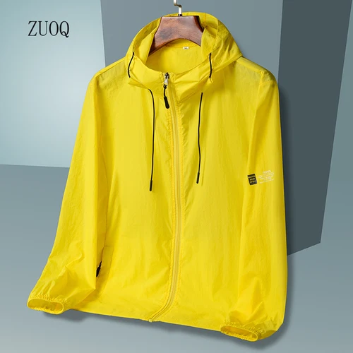 Imagen 1 del producto Nueva chaqueta con capucha sólida 2025 para hombre, protector solar, cortavientos fino de secado rápido, ropa para hombre y mujer en 5 colores
