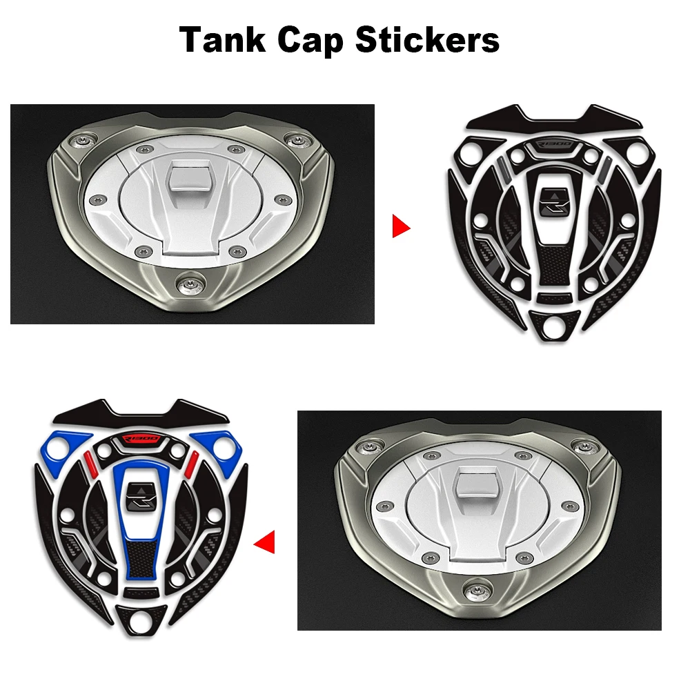 For R1300R R 1300 R R1300 2025 2026 Motorcycle 3D Epoxy resin Tank pad Cap Grips Knee Fuel Oil kit stickers decals