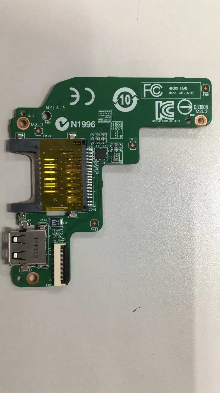 New for MSI GE62 GE72 GP62 GL62 MS-16J12 Power Switch, Card Reader, USB Small Board with Cable