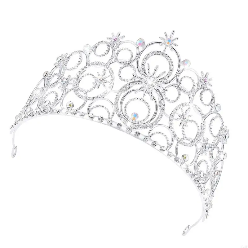 عصابة شعر MXMF Blingbling Tiaras Hair Hoop لحفلات أعياد الميلاد قطرة ماء كريستالية للسيدات