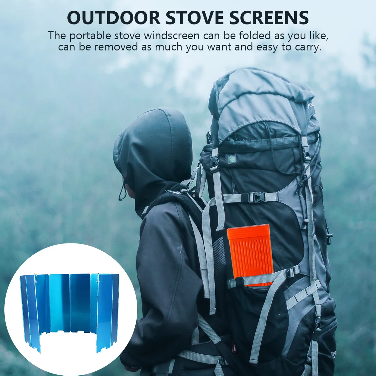 

10 Pcs Windshield Camping Stoves Foldable Windscreen Grill Gas Aluminum Alloy Outdoor Bbq