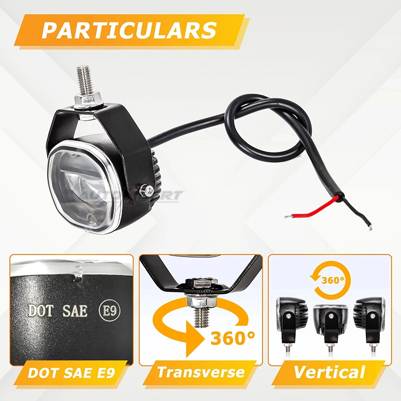 LED wózek widłowy bezpieczna lampa czerwone światło ostrzegawczy w kształcie litery U światło robocze DC 12V-100V 48v 24v 8w Mini wózek widłowy