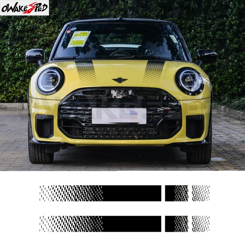 John Cooper Works Trim Graphics Decal For MINI Hatch J01 2024 F65 F66 F67 JCW 2025 Hood Bonnet Stripes Trunk Sticker Accessories