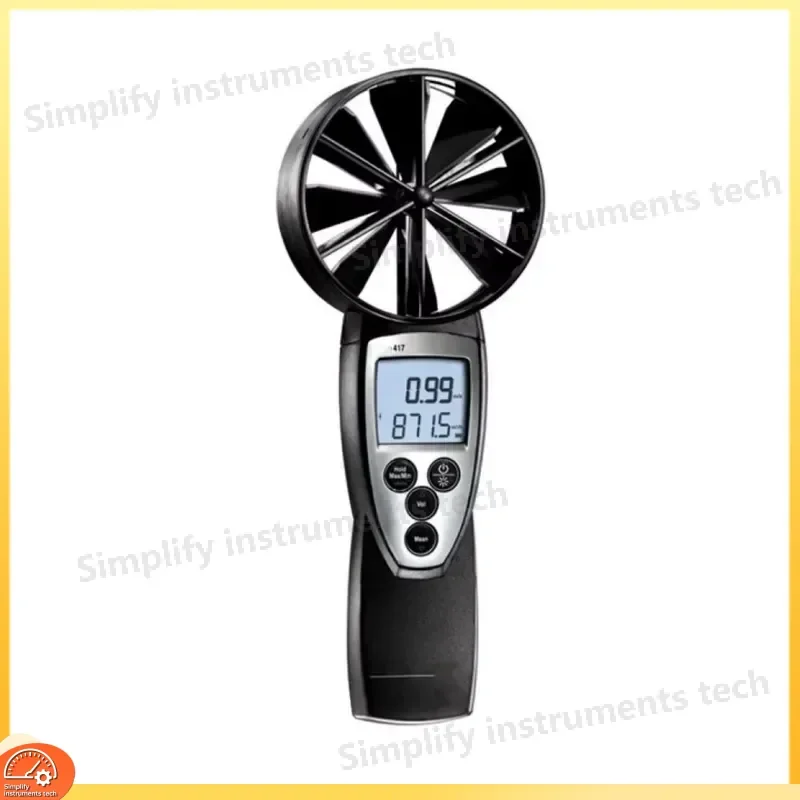 Digital Anemometer 4 Inch Rotary Vane Air Velocity Meter Wind Speed Gauge Temperature Humidity Tester HVAC Tool for Home