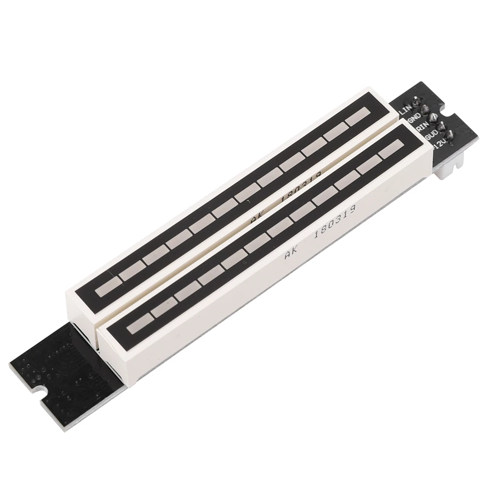 Dual 12 Stereo Level Indicator Adjustable Light Speed Level Meter Board Module with AGC Mode Stereo Indicator 12 Level Indicator