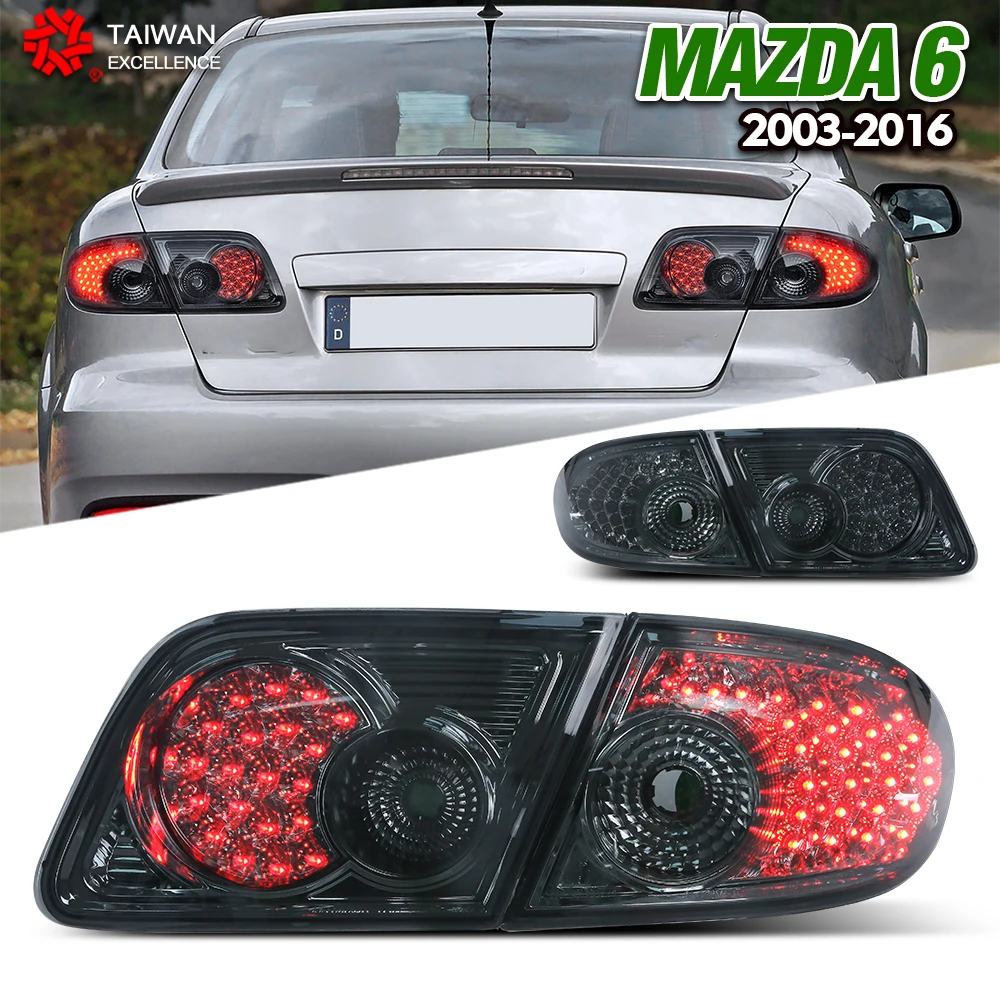 

For Mazda 6 taillights Sedan 2003 - 2016 Rear Led Dynamic Turn Signal Car Fog Lamp Brake Reverse Taillamp