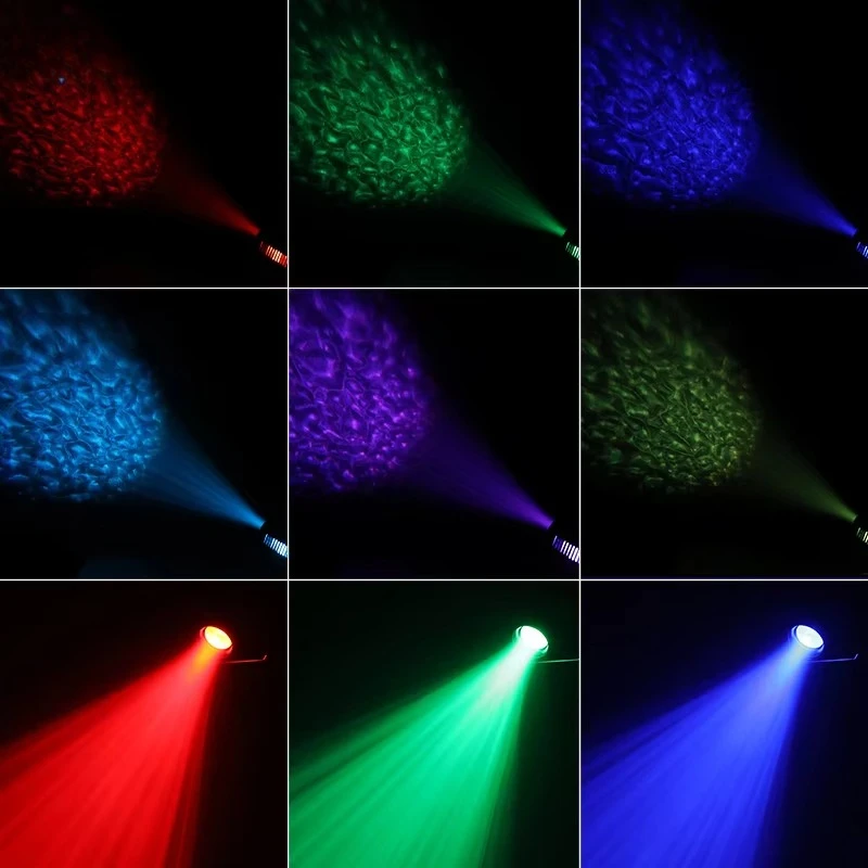 30W/50W/80W Water Wave Gobo LED   E27 Base DMX512 Control Mode Simulated Water Flowing Effect