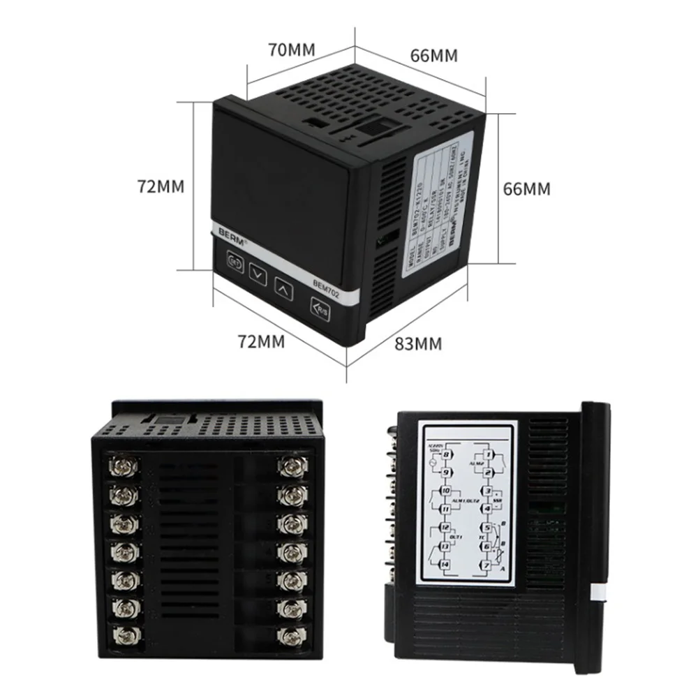 Imagem -05 - tipo j Casal Térmico Controlador de Temperatura Modbus Full Size Painel Semelhante ao Rkc 220v ac 420ma Rs485 Pt100 k