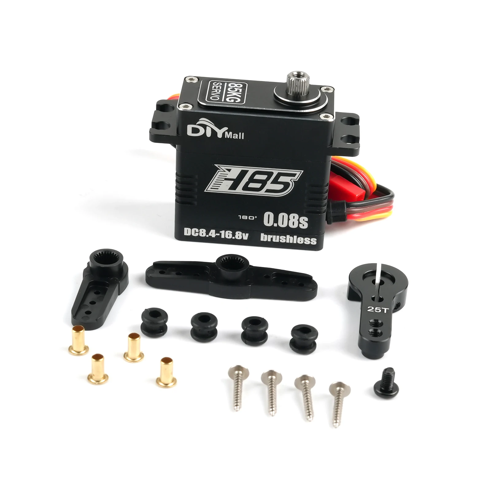 Servo numérique haute vitesse 85KG, 0.08sec, 60 degrés, 16.8V, moteur sans balais étanche, engrenage en acier pour Robot de voiture d'escalade RC