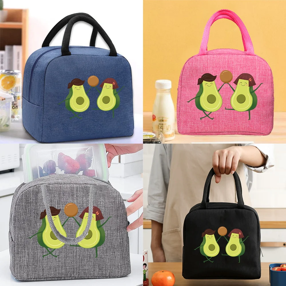 

Insulated Lunch Bag Handbags Box for Women Kids Portable Thermal Food Picnic Couple Avocado Pattern Cooler Lunch Bags for Work