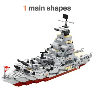 Marinekriegs -Wagenschiff -Bausteine für Jungen, Flugzeugmodell der Armee, Bricks War Ships Toys, kompatibel mit Lego Construction Set 12 Hauptverkaufsporto Lego - №4