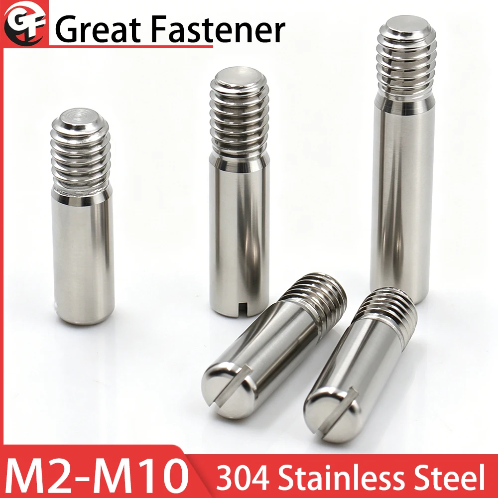 304 Edelstahl GB878 Zylindrische Nockenbolzen mit Schlitz und Außengewinde M2-M10 zur Positionierung