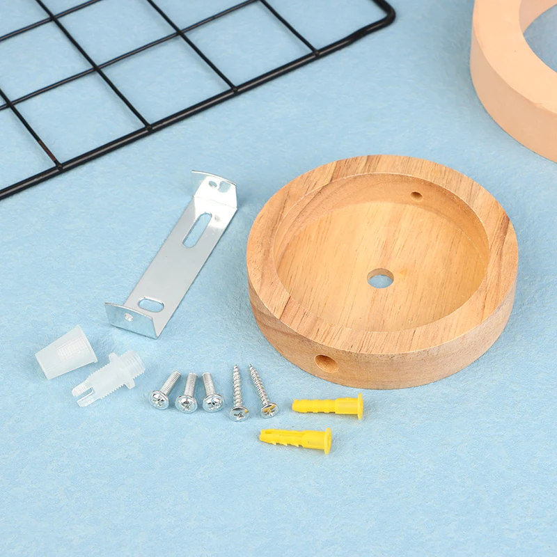 Wood Lamp Bases Ceiling Panel Chassis Lamps Lighting Accessories 10cm Wooden Light Canopy Kit Vintage Chandelier Ceiling Plate