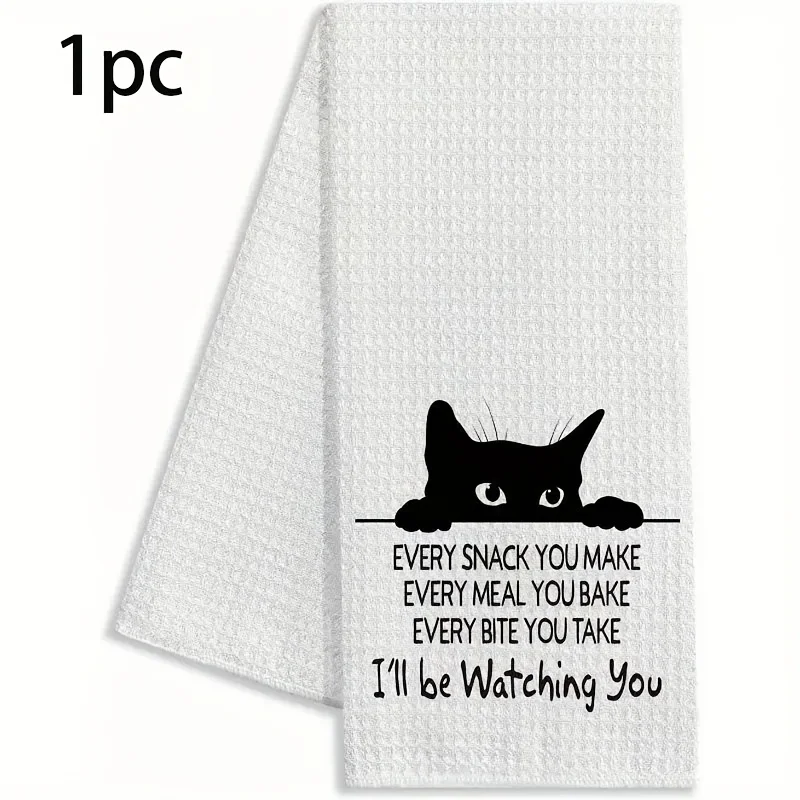 Pack of 1/2, Fun Cat Lovers Kitchen Towels - 