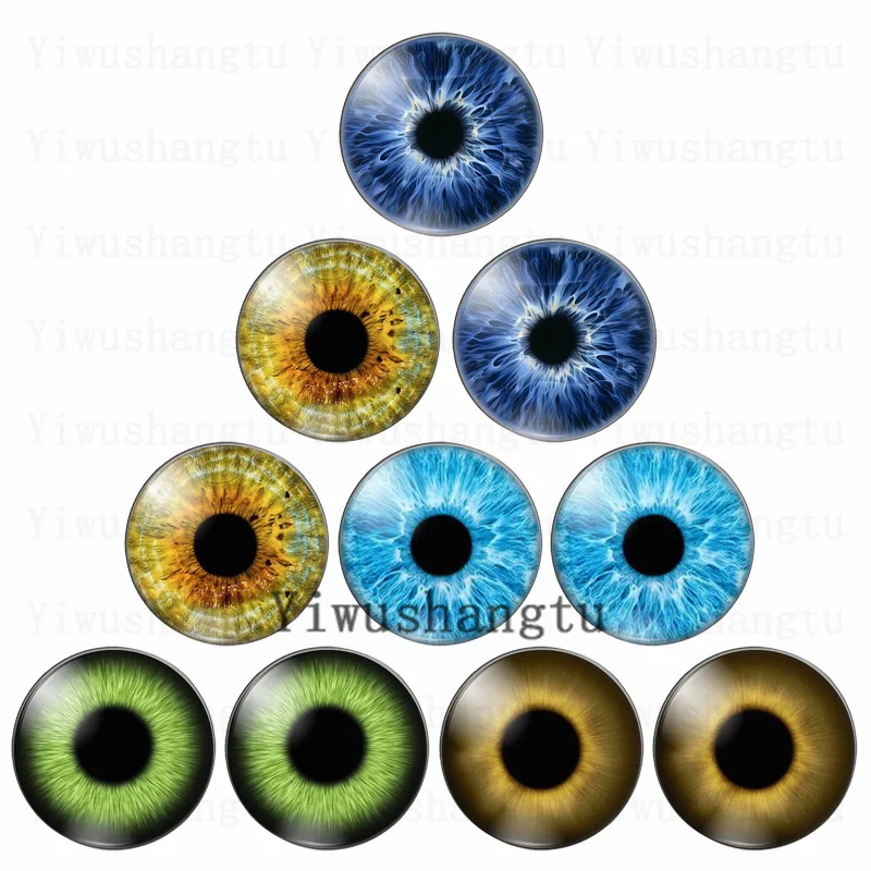 Eyes  Animal Ragdoll Toy Eyeball  Mixed or pairs 12mm/20mm/25mm/30mm Round photo glass cabochon demo flat back Making findings