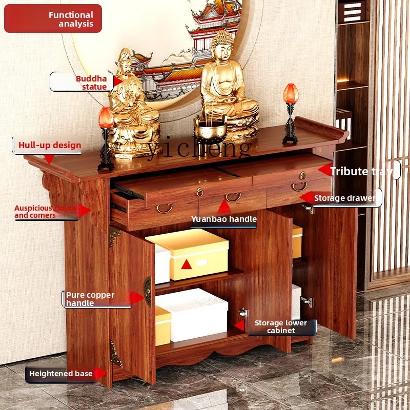 

TQH offering incense table for household use, special table for upper supply, Buddhist niche, Buddhist table