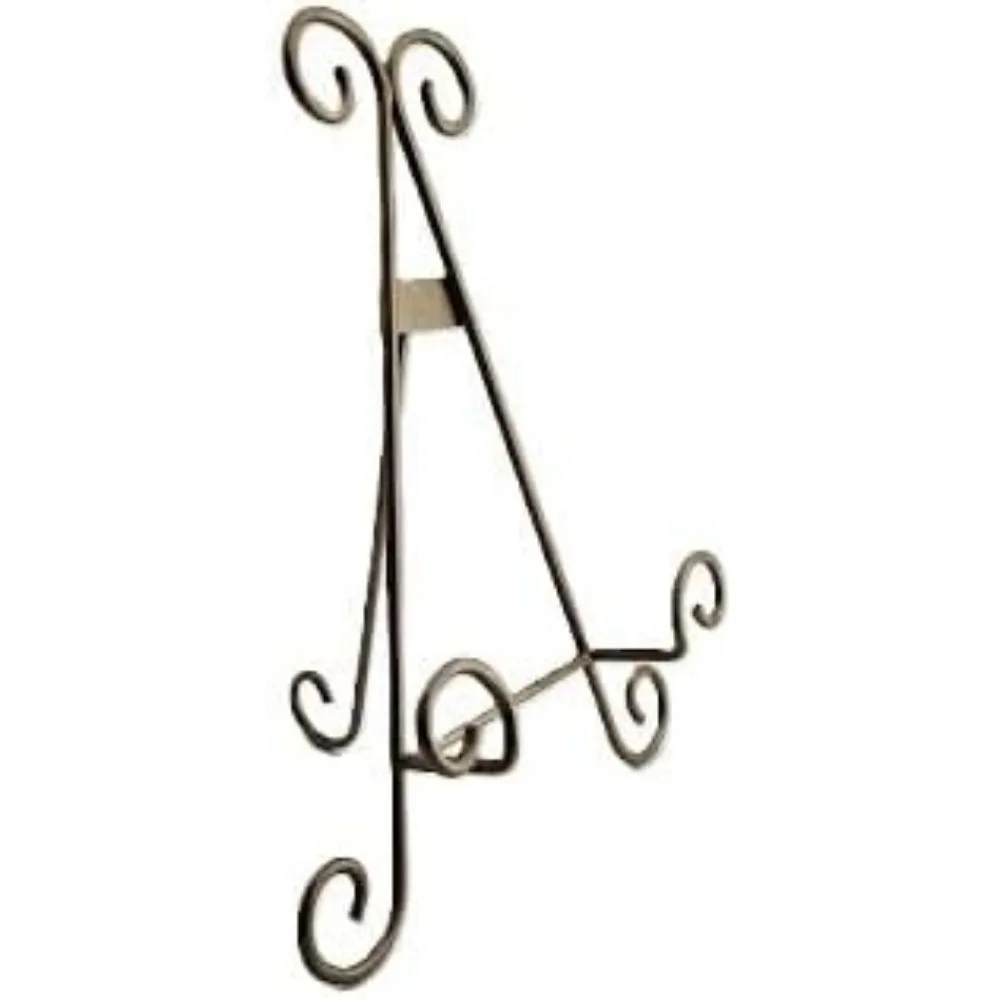 gold easel, tabletop plate and art holder, (gold, 12") (multiple sizes)