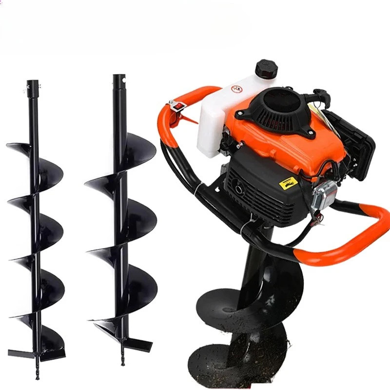 68CC 4 Stroke Hole Digger Drilling Machine 144F Ground Drilling High Quality Durable Hole Punching