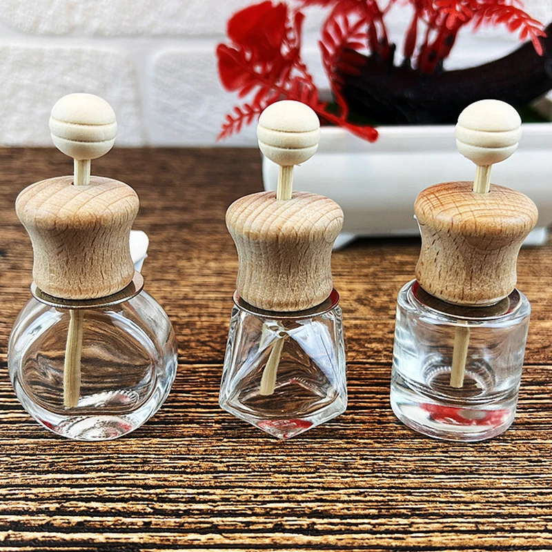 New Air Freshener Car Perfume Clip Essential Oil Diffuser Vent Empty Glass Bottle Decoration Aromatherapy Glass Bottle