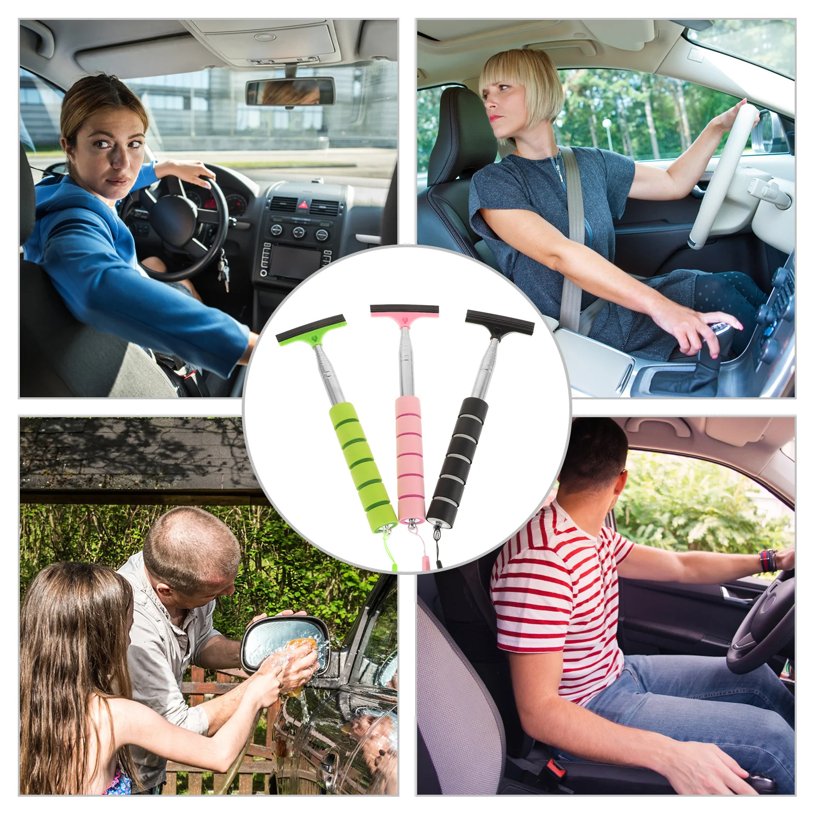 

Extendable Rain Wiper Telescopic Window Washer For Car Rearview Mirror Cleaner Long Handle Glass Squeegee Auto Cleaning Tool