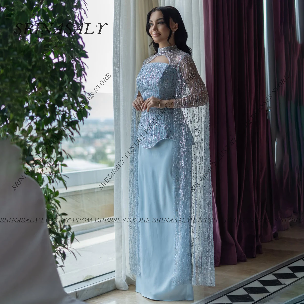 تخصيص 2025 فاخر الدانتيل حورية البحر فساتين لحضور الحفلات الموسيقية الزهور كريستال الديكور ثوب مسائي رداء تول فساتين رسمية دي غالا