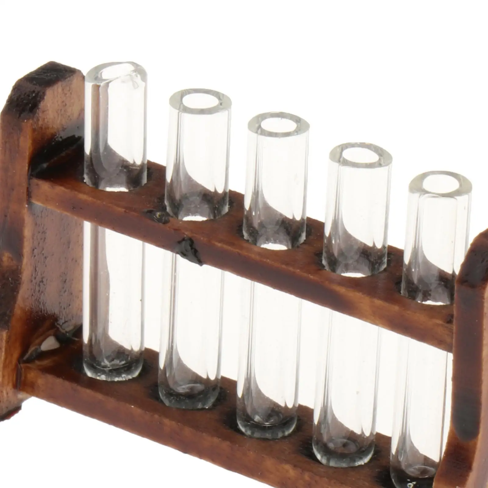 

4x12TH Dollhouse Test Tube Tiny Test Tube with Holder for 12TH Doll House Part