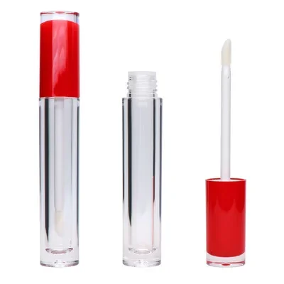 10/30/50PCS 5ML  Lip Gloss Tube Empty Lip Balm Tubes,Black,White,Orange Cap DIY Lip glaze packing container