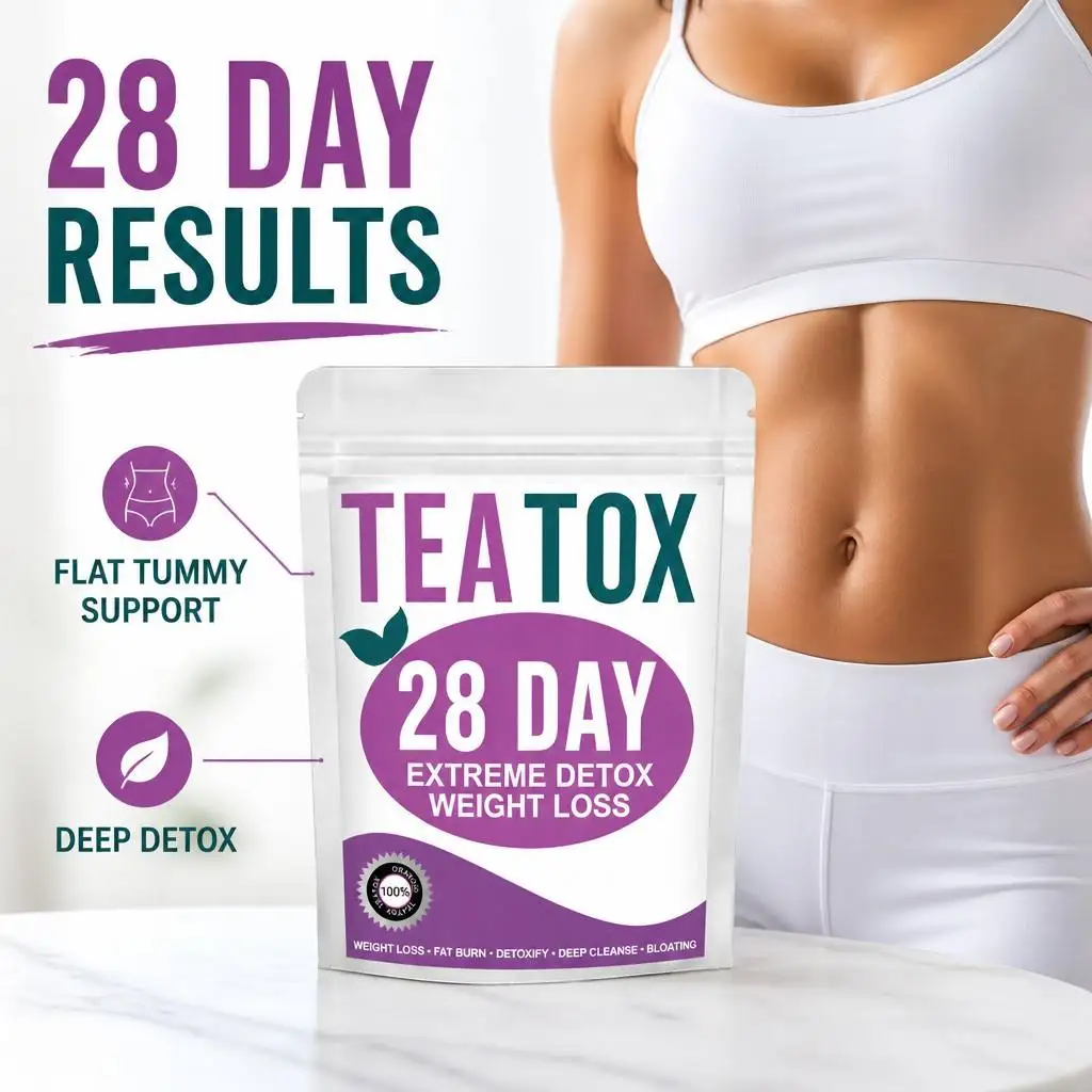 28 Days Teatox Detox Herbal Tea Whole Body Purification Plant Tea Relieve Bloating Speed Up Metabolism Support Digestive Health