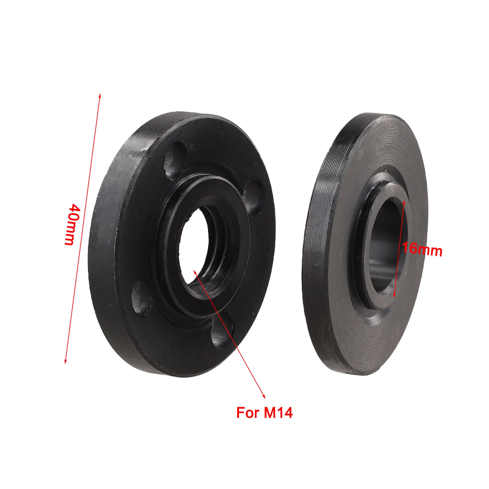 2-teiliges Innen- und Außenflanschmuttern-Set für Winkelschleifer-Pressplattenadapter vom Typ 125-100 für 16-mm- und 20-mm-Lochscheiben – Detail 12