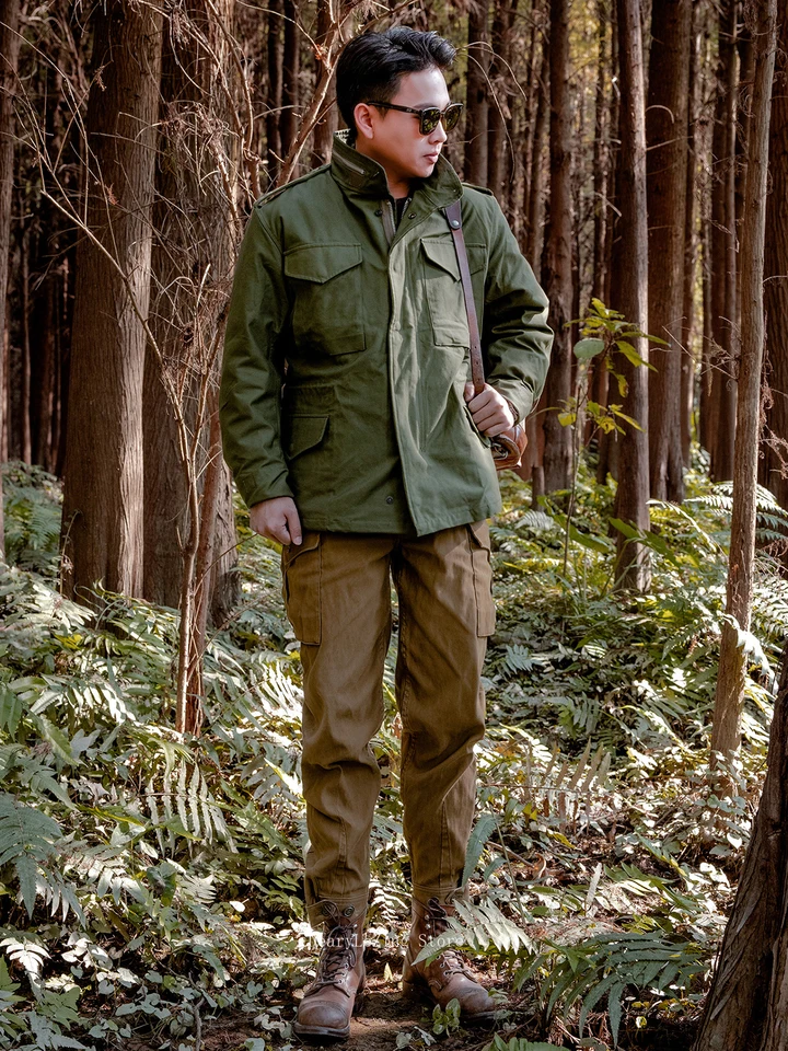 Men's Vintage Army Green M65 Tactical Jacket