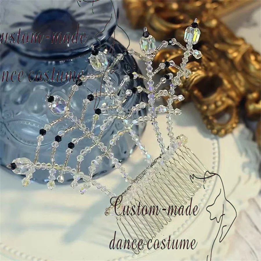 Couronne de danse professionnelle faite à la main, couronne personnalisée pour enfants et adultes, jupe tutu pour femmes, couvre-chef de compétition