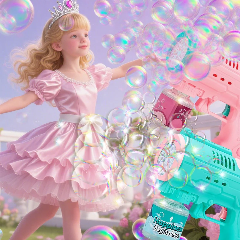 4-pack automatisch bellenpistool, bellenblaasmachineblazer buitenspeelgoed voor peuters vanaf 3 jaar geschenken bruiloftsfeestartikelen