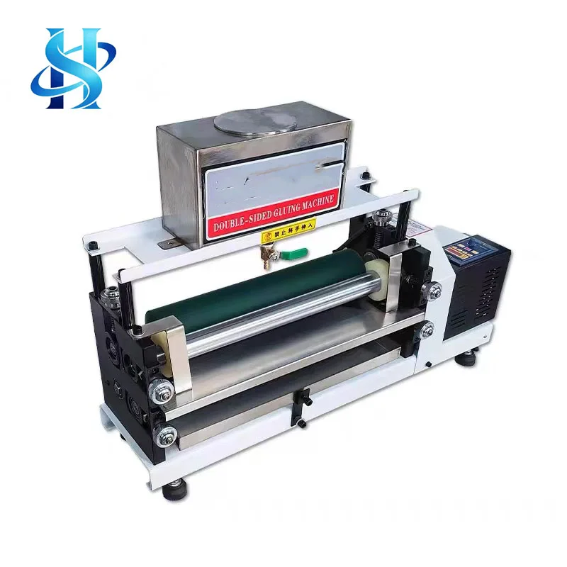 Heavy Duty Double Sided Gluing Machine for High Volume Packaging and Leather Production Lines With Long Service Life