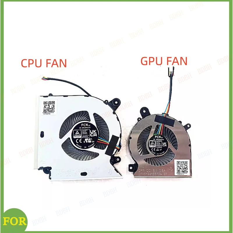 Original CPU GPU Fan for For MSI GF66 GF76 GL66 MS-1583 N477 N460 Laptop Fan PABD08008SH PAAD06015SL