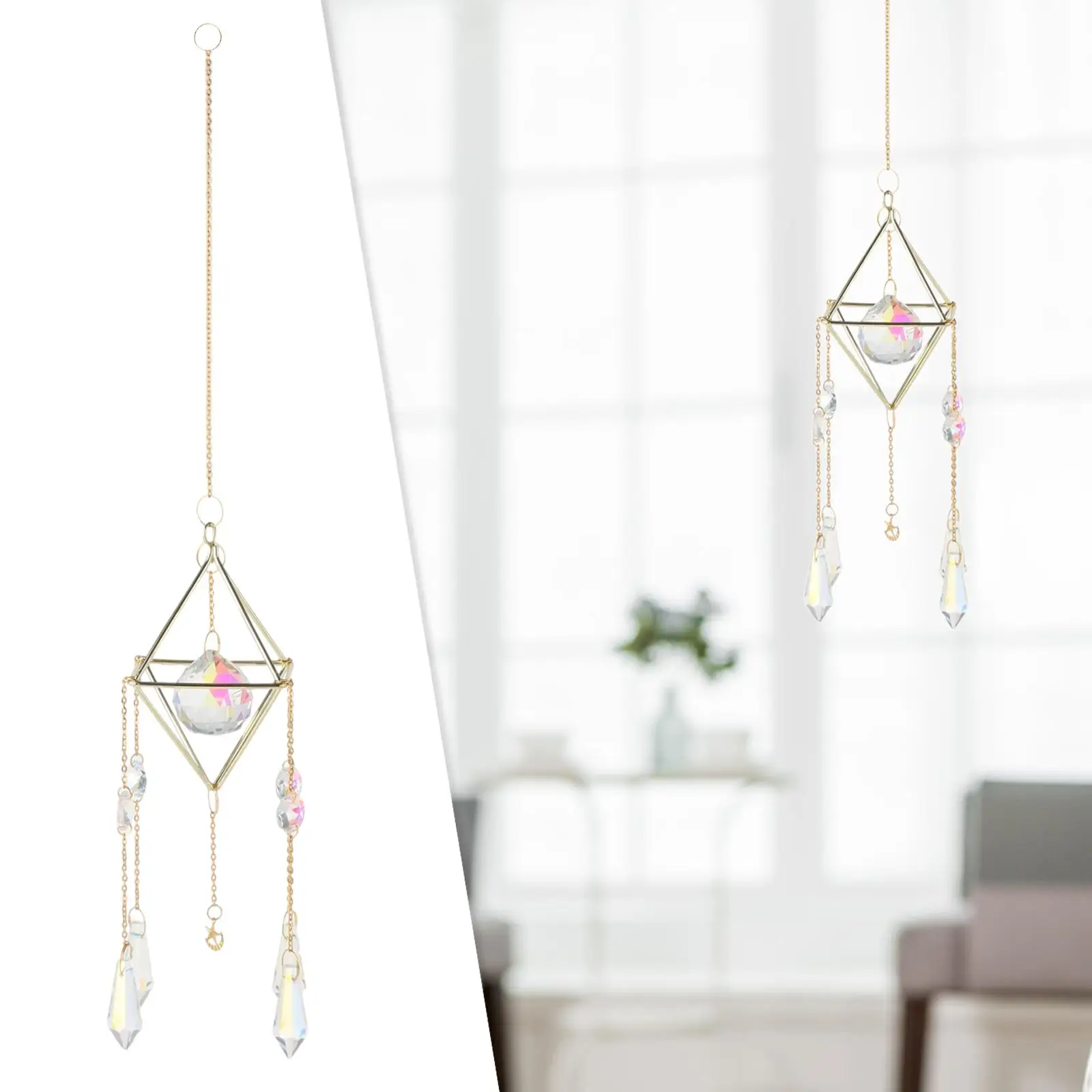 Crystal Pendants Prisms Crystal Chandelier Hanging Ornament Decor
