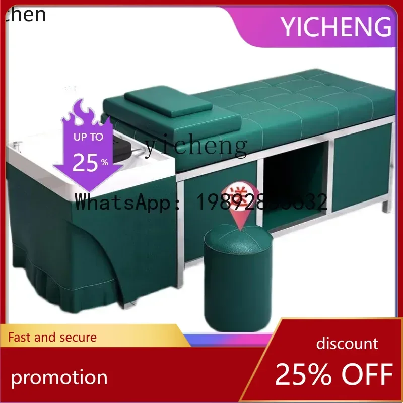 

YFY Thai Shampoo Bed Barber Shop Hair Salon with Head Therapy Fumigation Constant Temperature Water Circulation Massage Bed