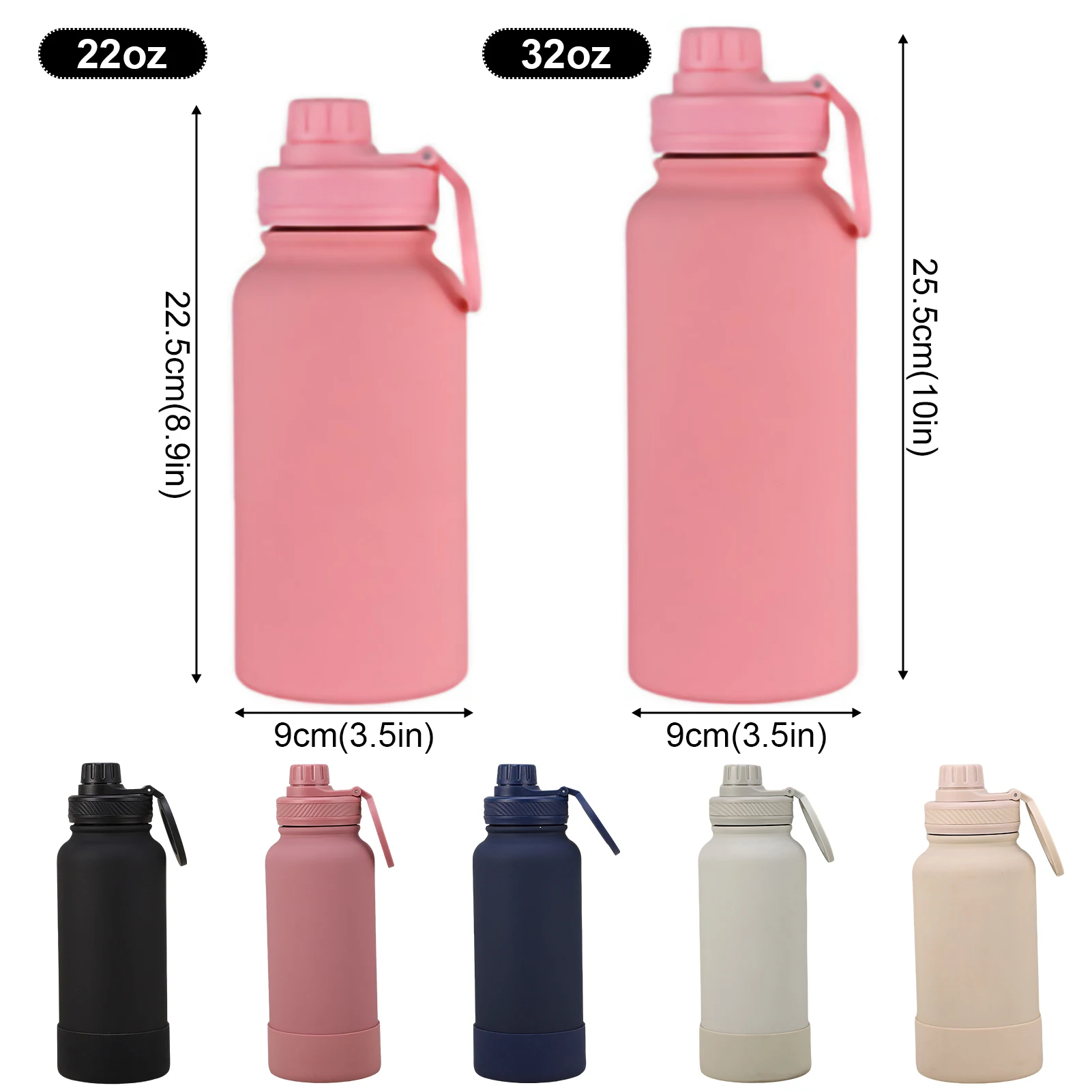 Thermos Cup,Cellphone Magnetic Stand,Double Stainless Steel,Portable Handle,Protect Insulation And Cold,Sports Water Bottle