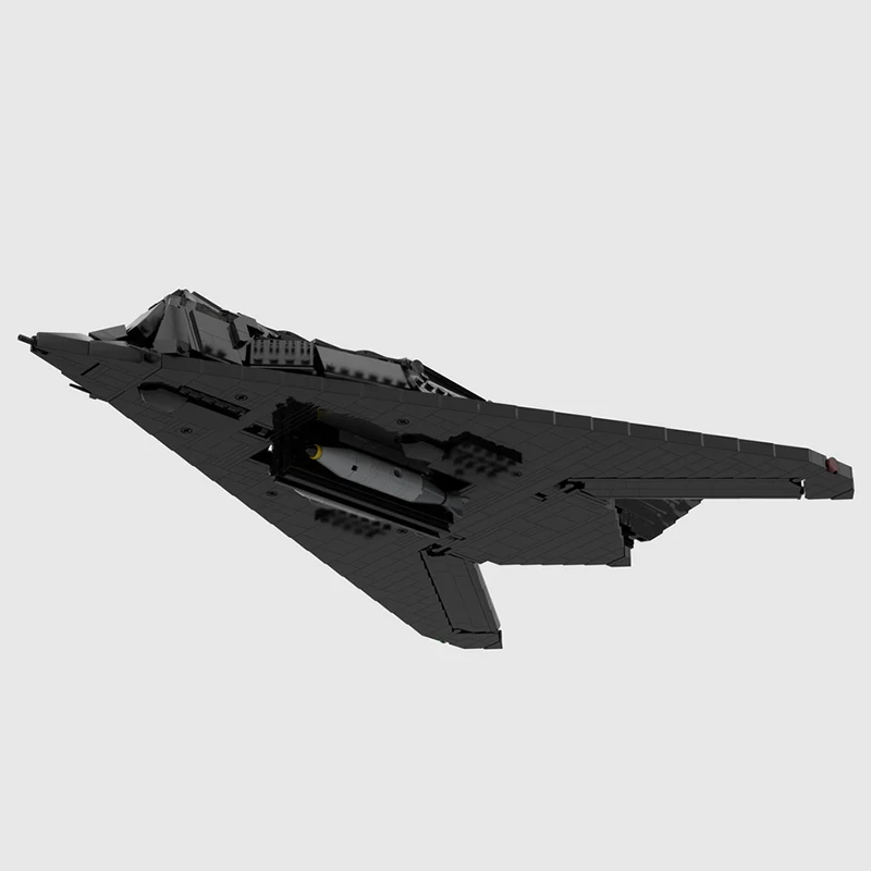 F 117 Modern Military Fighter Jets Model MOC Building Bricks War Equipment Modular Technology Holiday Assemble Children Toy Suit