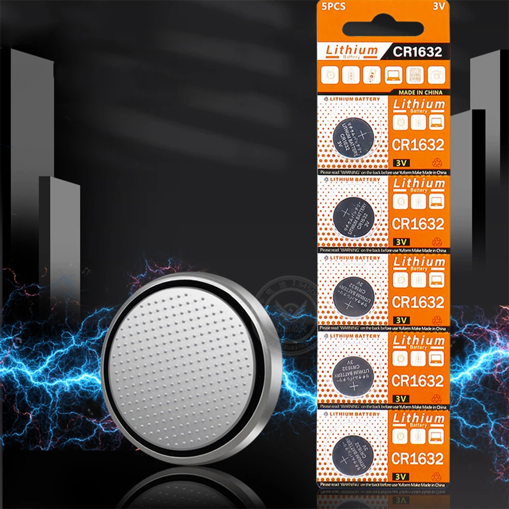 2-10PCS 3V CR1632 Battery CR 1632 Lithium Battery DL1632 BR1632 KCR1632 ECR1632 For Car Remote Control Watch Button Coin Cells