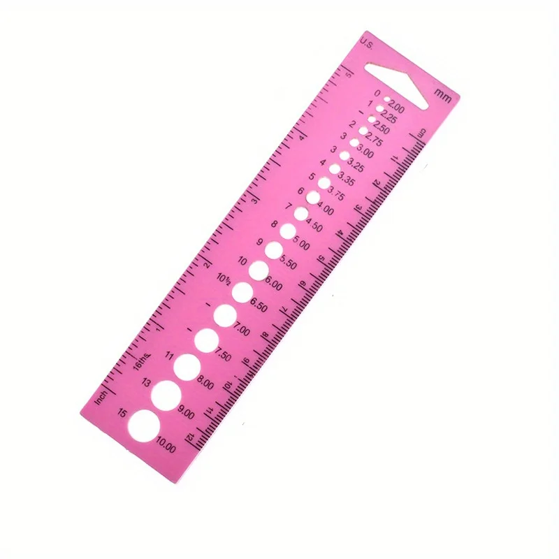 1pc Knitting Needle Gauge Ruler Knitting Crochet Needle Size Checker Measurement Tool for Knitting Weaving Crafts view 6