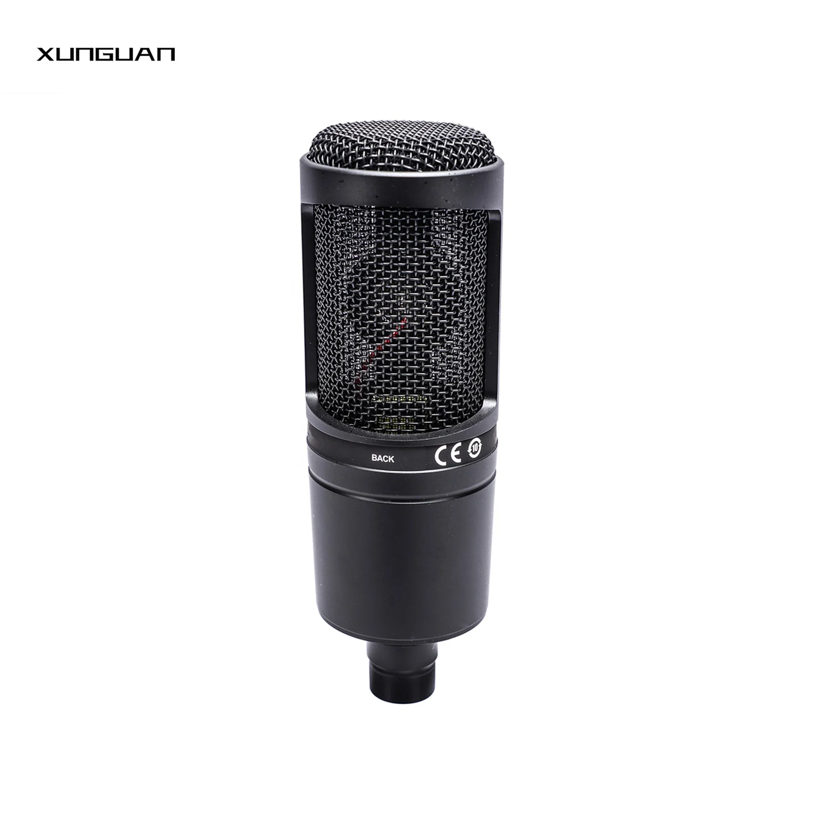 AT2020 Wired XLR Condenser Microphone Podcasting Table Desk Mic Stand Home Recording Studio For Singing Live Screaming