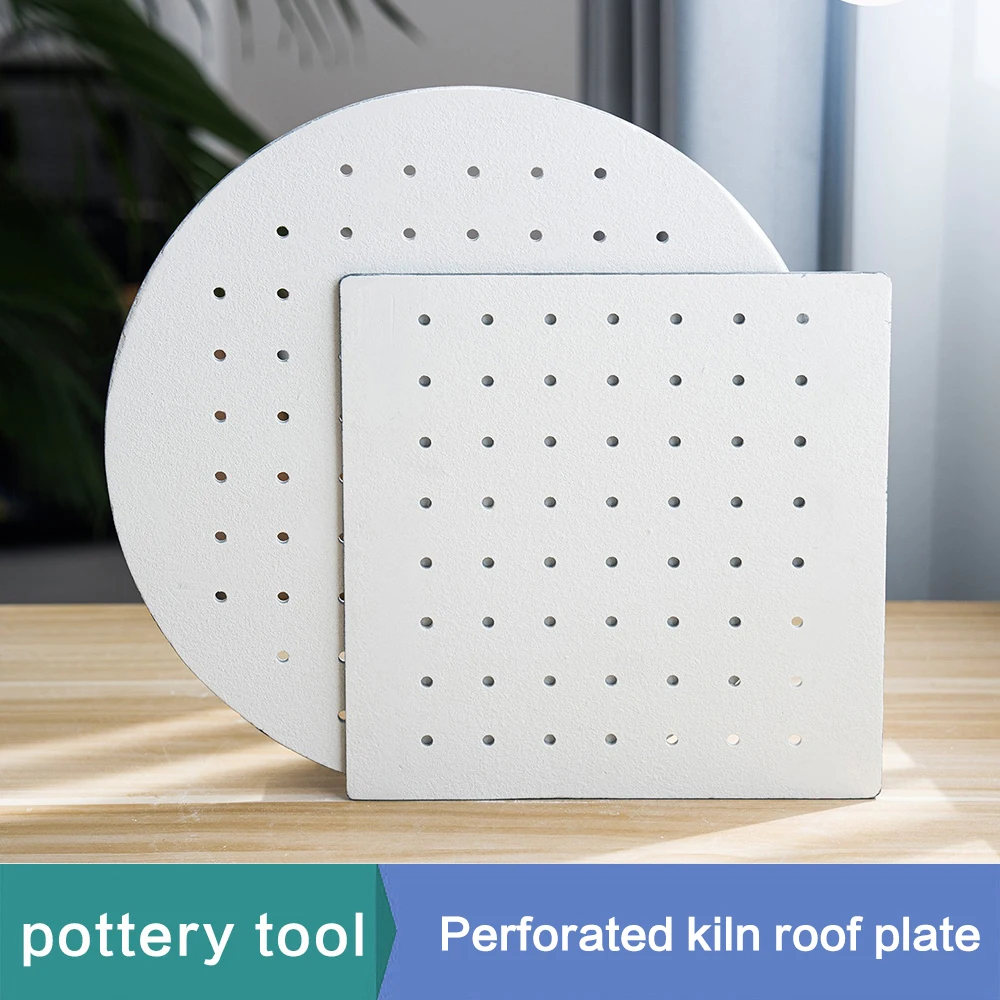Pottery Tool Lightweight Perforated Shed Board Pillar Kiln Firing Tool Silicon Carbide Board High Temperature Resistance 1350°C